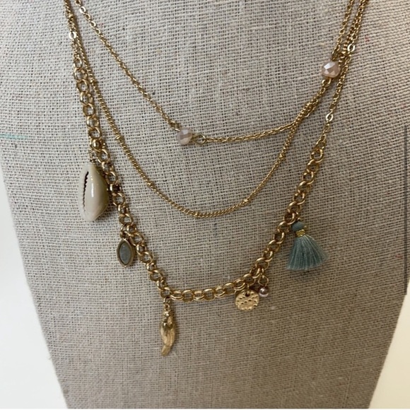 NEW Nordstrom Melrose & Market Layered Charm Necklace - Picture 2 of 3